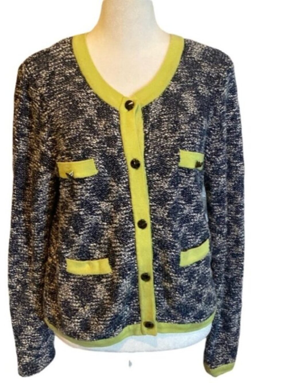 Milly Bergdorf Goodman Navy Cardigan Size M